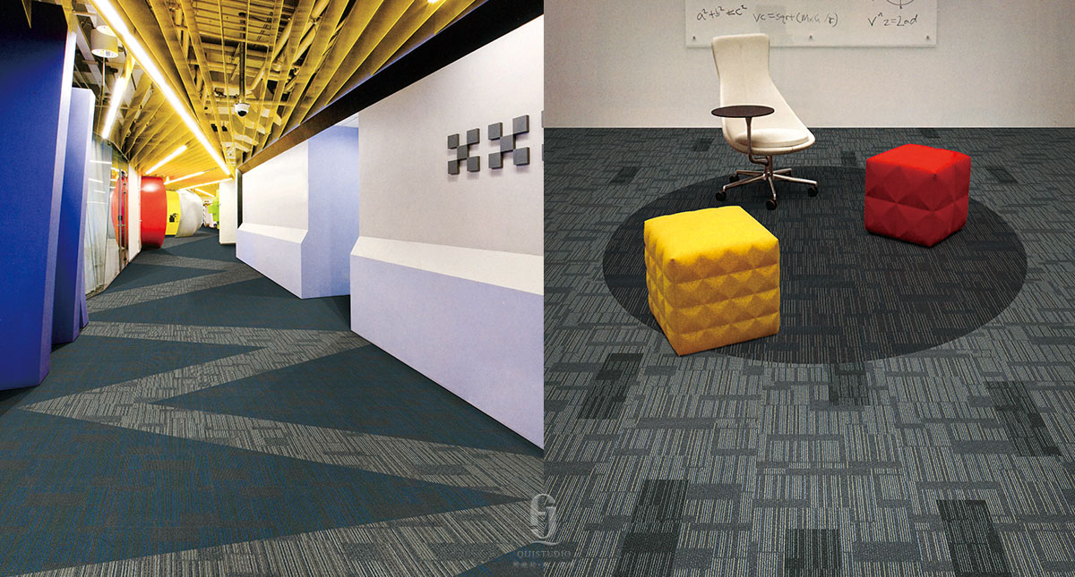 办公室方块地毯,定制丙纶地毯,方块地毯